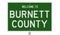 Road sign for Burnett County