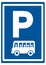 Road sign for bus parking lot, vector icon