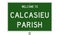 Road sign for Calcasieu Parish