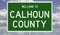 Road sign for Calhoun County