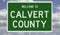 Road sign for Calvert County