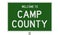 Road sign for Camp County