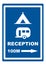 Road sign, camp, reception, direction, eps.