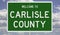 Road sign for Carlisle County