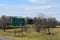 Road Sign for Carlisle Fairgrounds Exit off Interstate 81 South in Pennsylvania