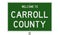 Road sign for Carroll County