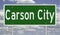 Road sign for Carson City Nevada