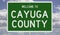 Road sign for Cayuga County