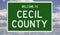 Road sign for Cecil County