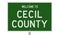 Road sign for Cecil County