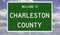 Road sign for Charleston County