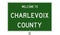 Road sign for Charlevoix County