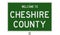 Road sign for Cheshire County
