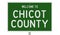 Road sign for Chicot County