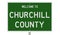 Road sign for Churchill County