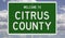 Road sign for Citrus County