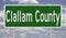 Road sign for Clallam County