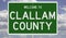 Road sign for Clallam County