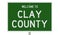 Road sign for Clay County