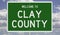 Road sign for Clay County