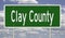 Road sign for Clay County