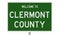 Road sign for Clermont County