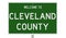 Road sign for Cleveland County