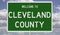 Road sign for Cleveland County