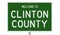 Road sign for Clinton County