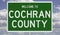 Road sign for Cochran County