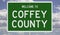 Road sign for Coffey County