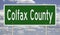 Road sign for Colfax County