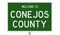 Road sign for Conejos County