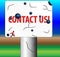 Road sign contact us