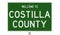 Road sign for Costilla County
