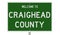 Road sign for Craighead County
