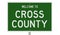 Road sign for Cross County