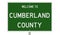 Road sign for Cumberland County