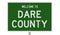Road sign for Dare County