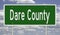 Road sign for Dare County