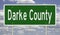 Road sign for Darke County