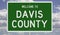 Road sign for Davis County