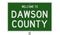 Road sign for Dawson County