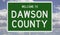 Road sign for Dawson County