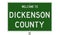 Road sign for Dickenson County