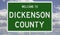 Road sign for Dickenson County