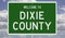 Road sign for Dixie County