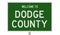 Road sign for Dodge County