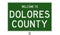 Road sign for Dolores County