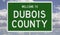 Road sign for Dubois County